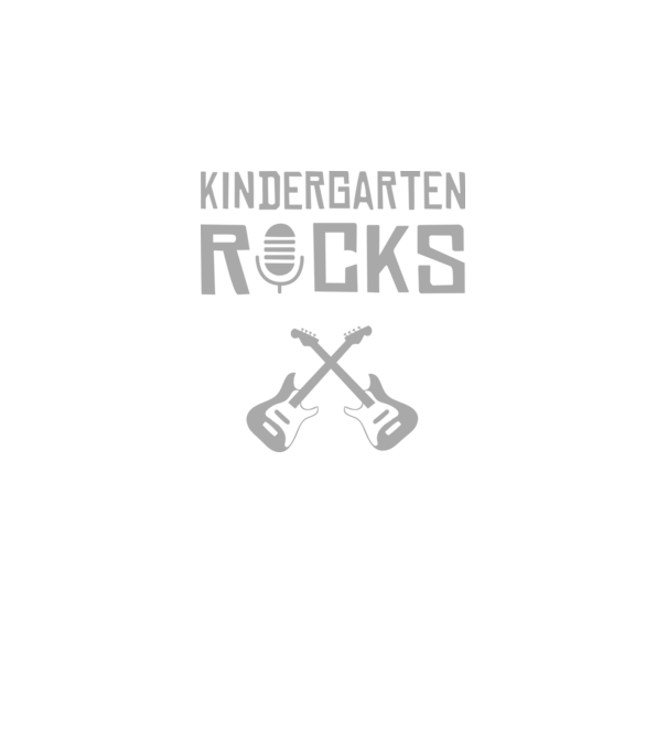 Kindergarten rocks model negru pe tricou