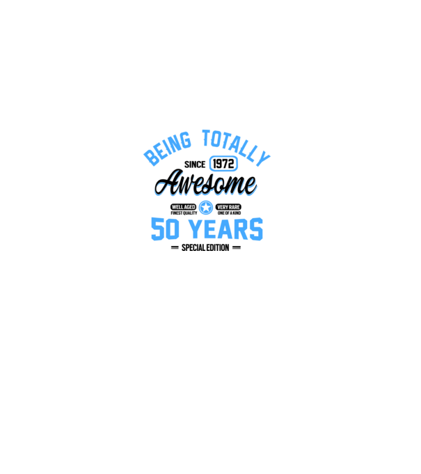 50 years of being totally awesome model gri pe tricou