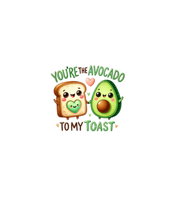 Avocado to my Toast model alb pe tricou