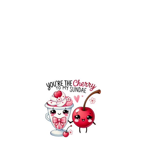 Cherry to my Sunday model alb pe tricou