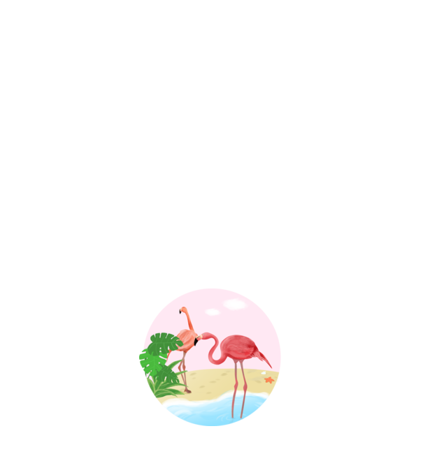 Flamingo model roz deschis pe tricou