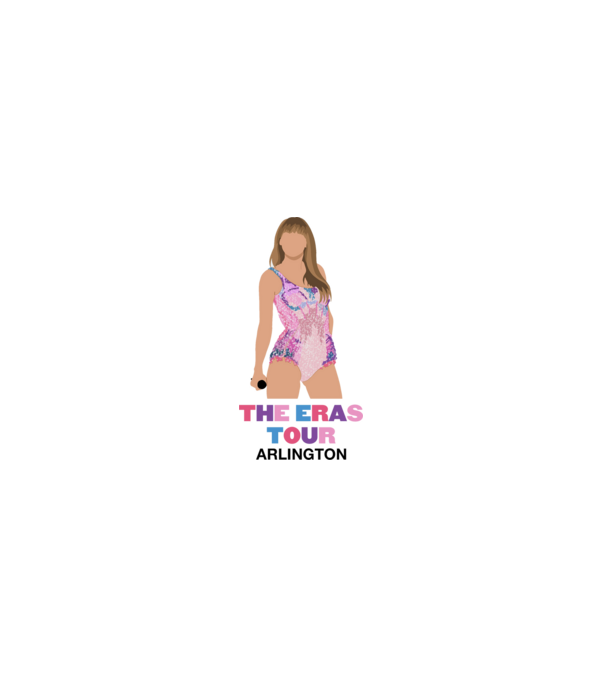 Taylor Swift The Eras Tour Arlington 4 model alb pe tricou