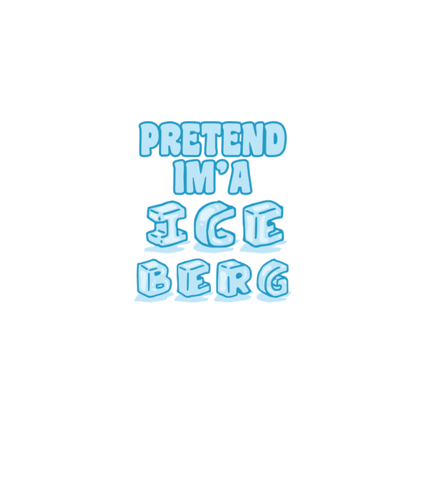 Iceberg carnaval model alb pe tricou