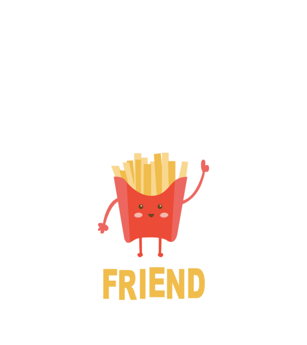 Friends cartofi model alb pe tricou