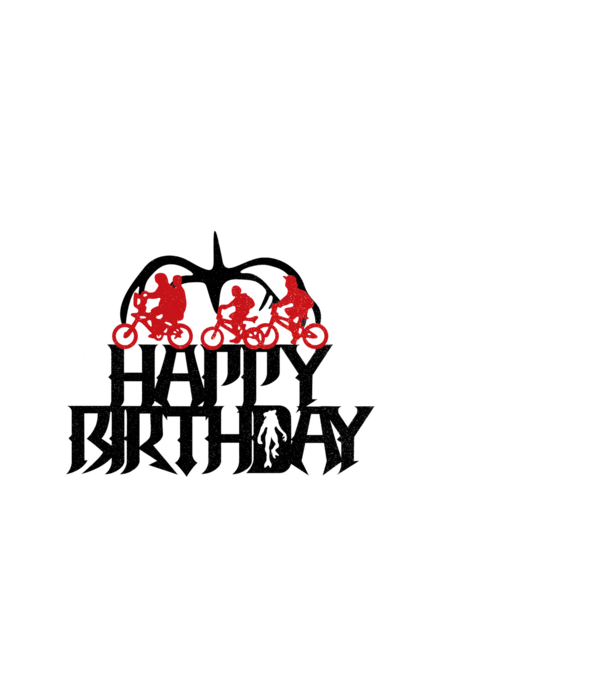 happy birthday stranger things model albastru deschis pe tricou