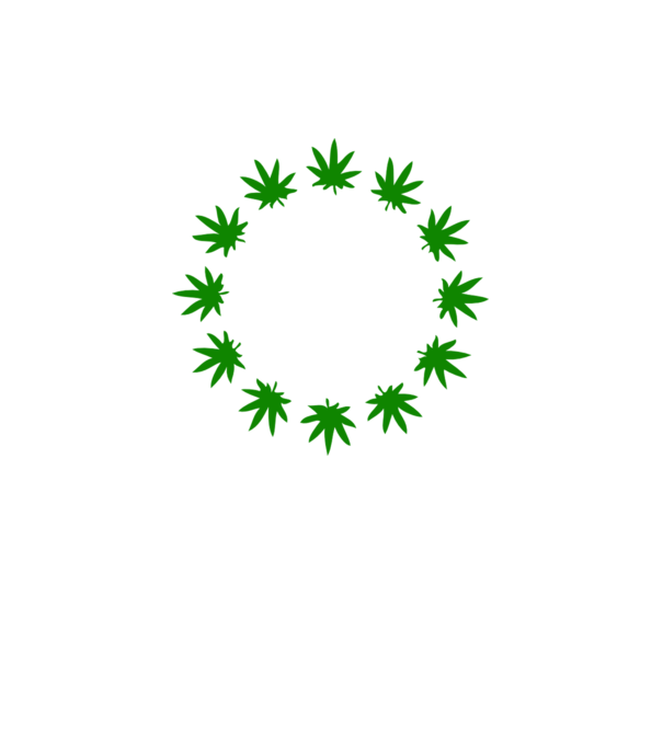 Euro marihuana model alb pe tricou