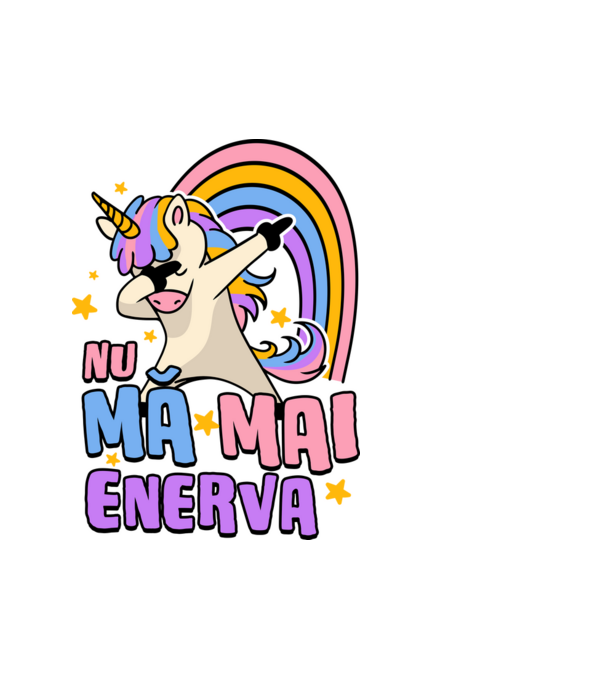 Nu mă mai enerva model alb pe tricou
