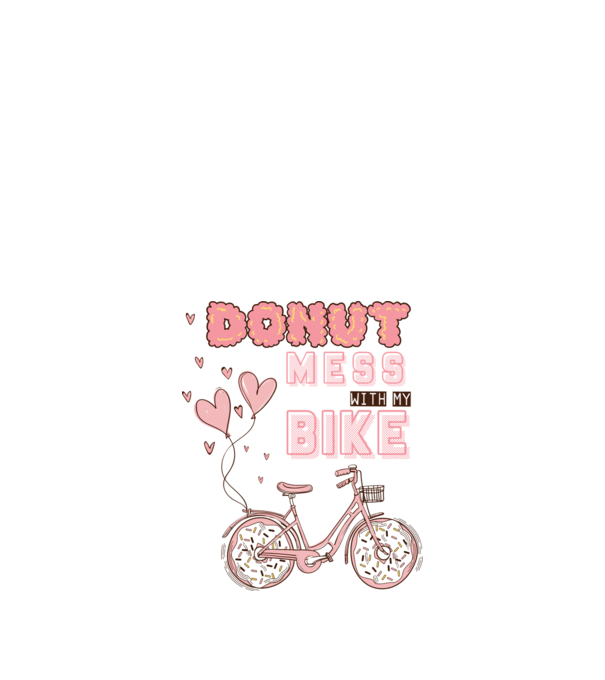 Donut mess with my bike model alb pe tricou