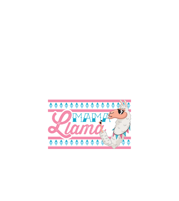 Mama LLama model alb pe tricou