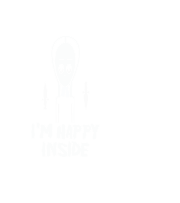 WEDNESDAY Happy inside model negru pe tricou