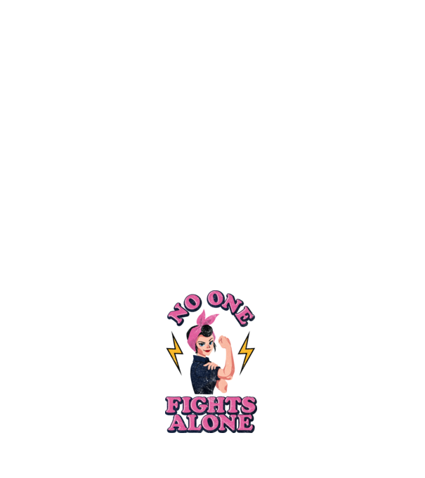 No one fights alone pinup texture model negru pe tricou
