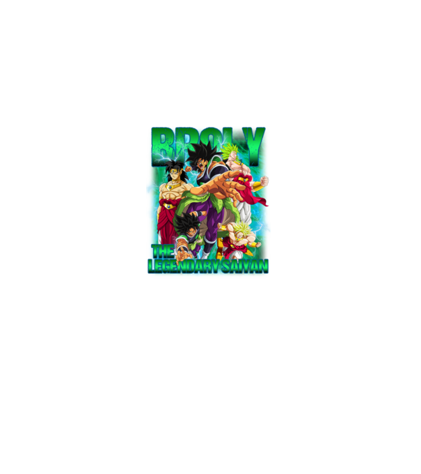 broly dragonball model negru pe tricou