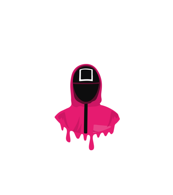 squid game square model negru pe tricou