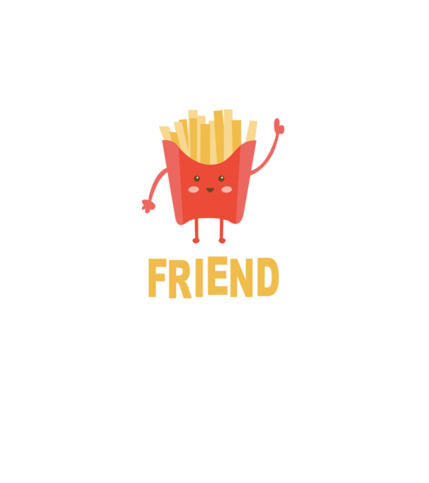 Friends cartofi model alb pe tricou
