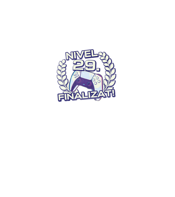 Nivel 29 finalizat! model negru pe tricou