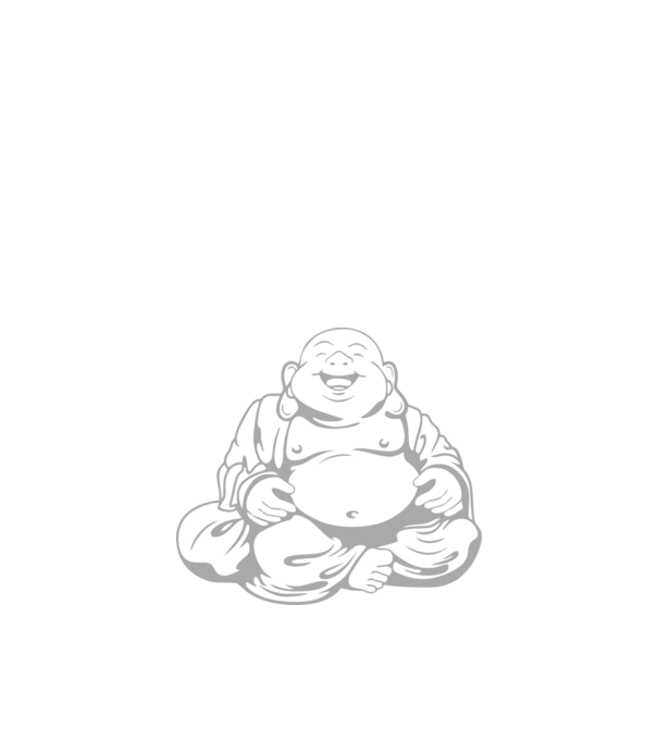fat buddha model negru pe tricou