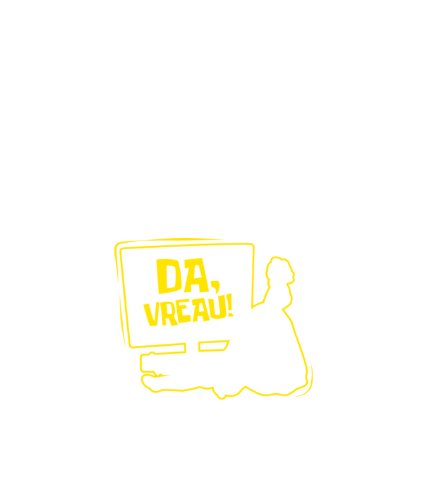 Da, vreau! model negru pe tricou