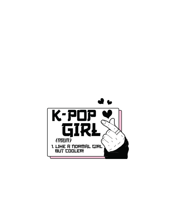 K-POP FANGIRL model alb pe tricou