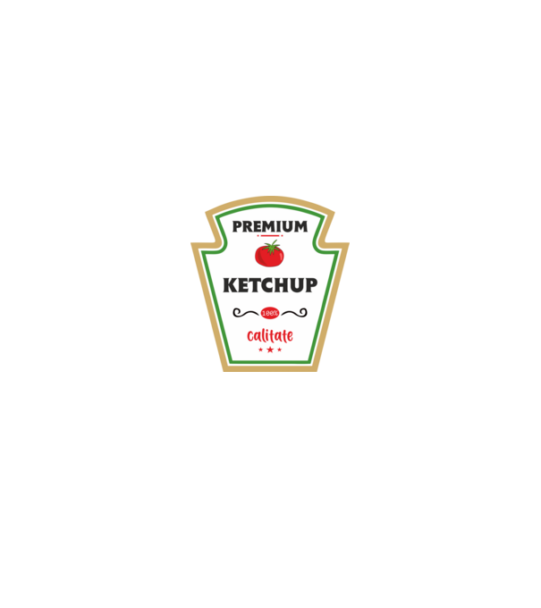ketchup premium - calitate model roșu pe tricou