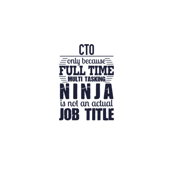 CTO-full time ninja model alb pe tricou