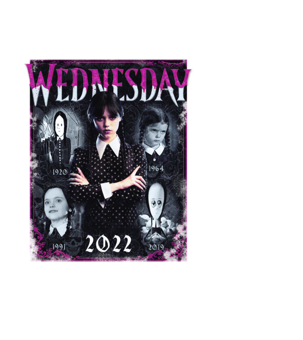 WEDNESDAY ADDAMS multi all time model negru pe tricou