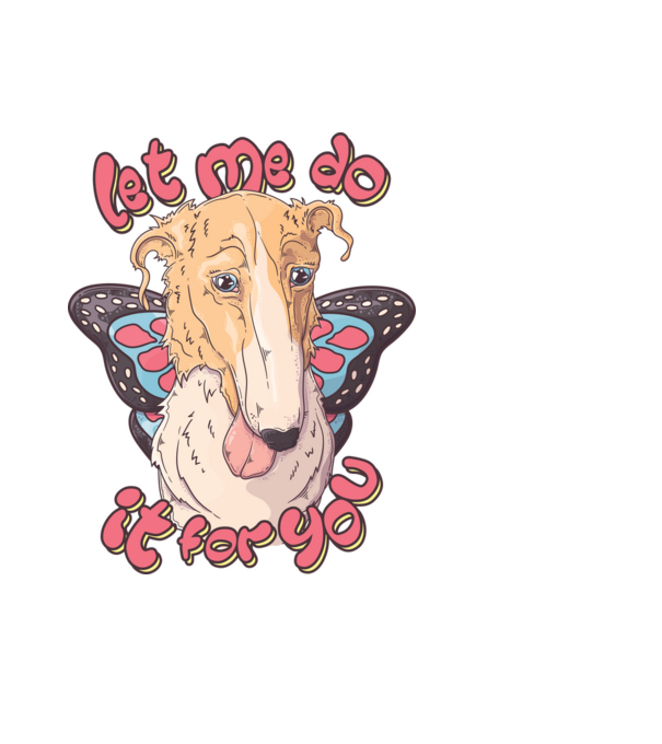 BORZOI let me do it for you fairy model albastru deschis pe tricou