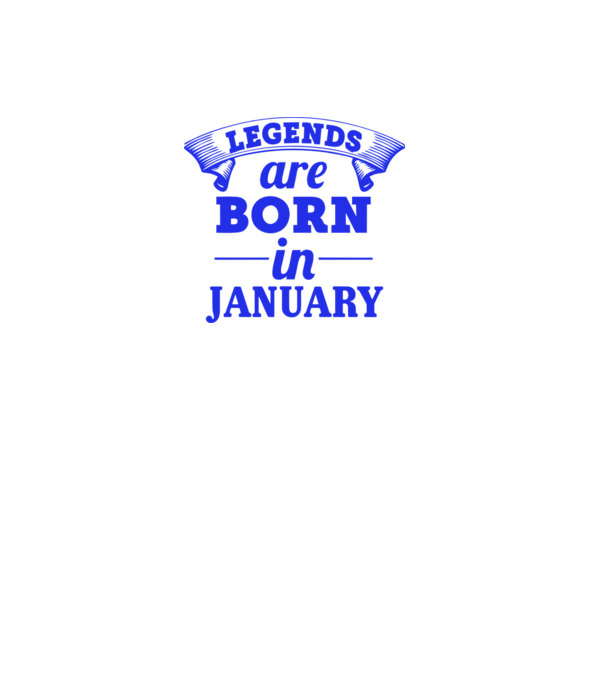 Legends are born in January model alb pe tricou