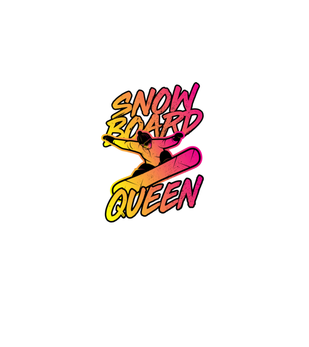 snowboard queen model negru pe tricou