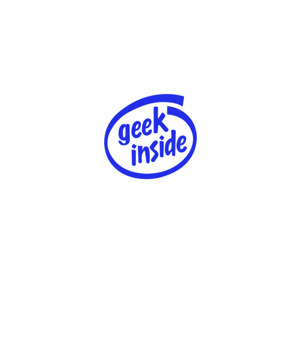 Geek inside model gri pe tricou