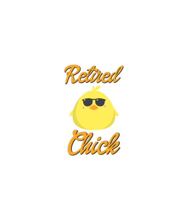 Retired chick model alb pe tricou