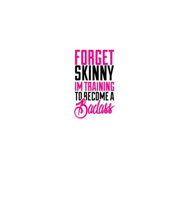 Forget Skinny model alb pe tricou