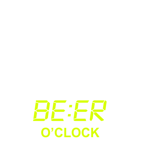 'Beer o'' clock' model negru pe tricou