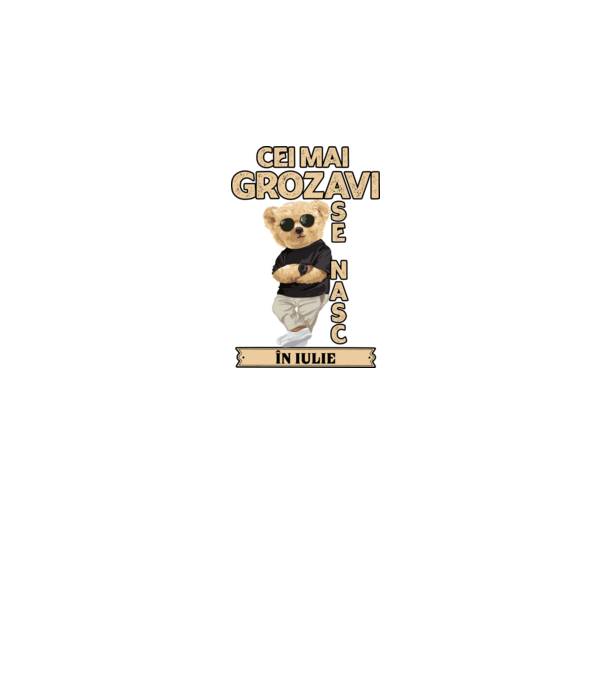 Teddy cel cool iulie model negru pe tricou
