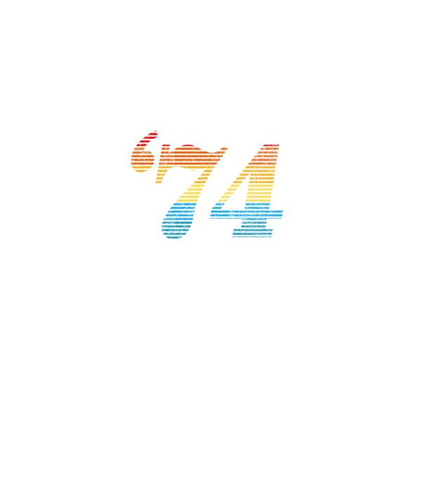 Retro Birthday 1974 model alb pe tricou