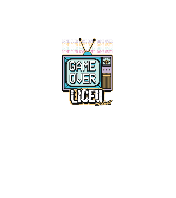 Absolvire retro liceu model negru pe tricou