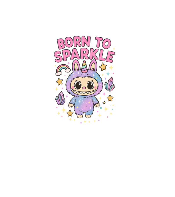 Born to sparkle model negru pe tricou