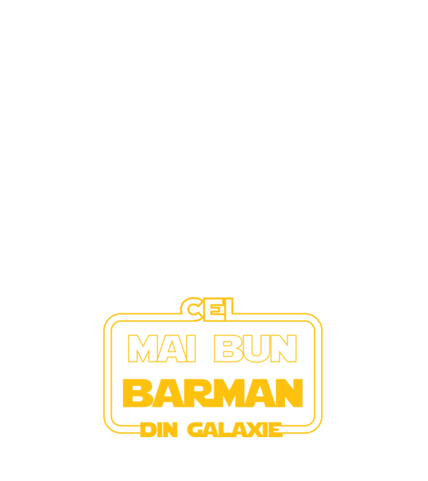 Cel mai bun barman din galaxie model albastru închis pe tricou