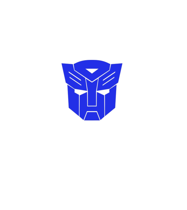 Autobot model alb pe tricou