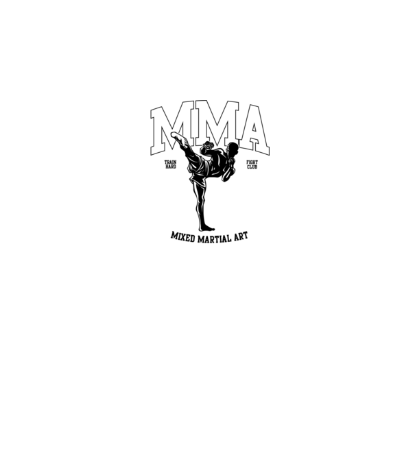 MMA model negru pe tricou
