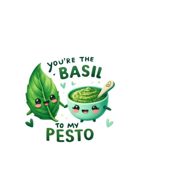 Basil to my Pesto model alb pe tricou