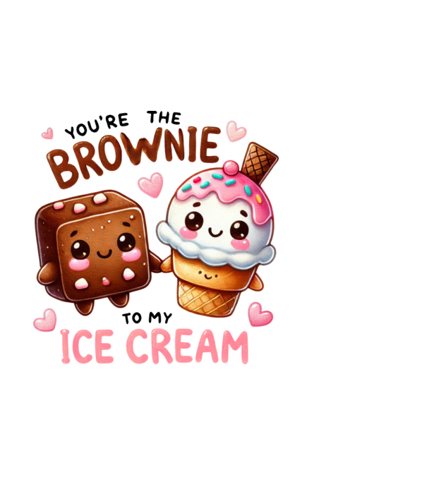 Brownie to my Ice Cream model albastru deschis pe tricou