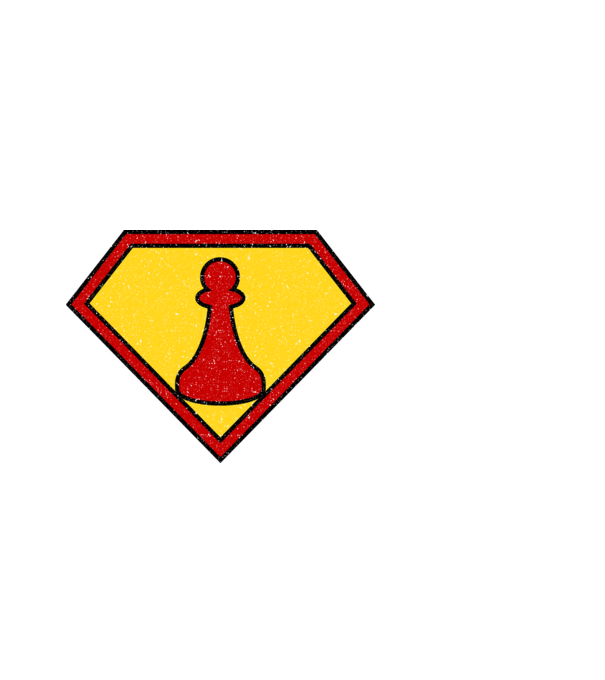 SuperChess pion de șah model albastru închis pe tricou