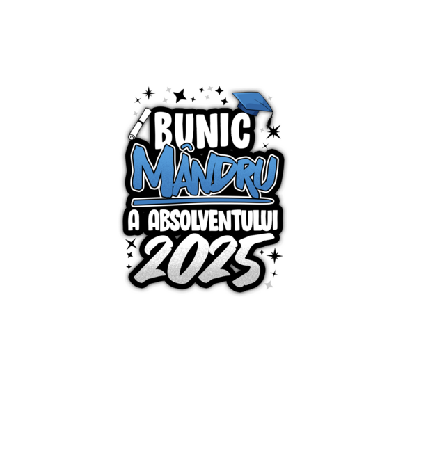 Bunic MÂNDRU a absolventului model alb pe tricou
