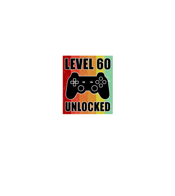 Level 60 unlocked retro gamer model negru pe tricou