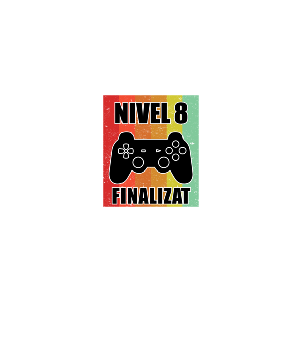 Nivel 8 finalizat model negru pe tricou
