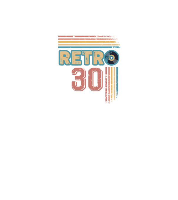 Retro 30 Birthday model alb pe tricou