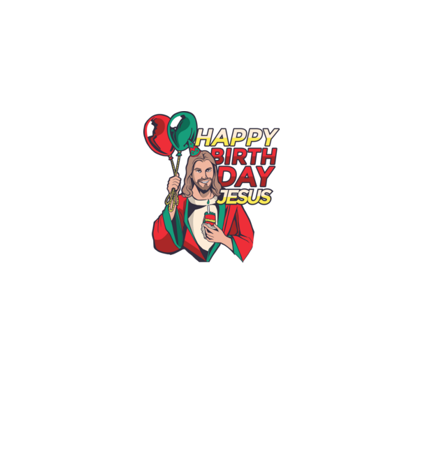 Happy Birtday Jesus! model negru pe tricou
