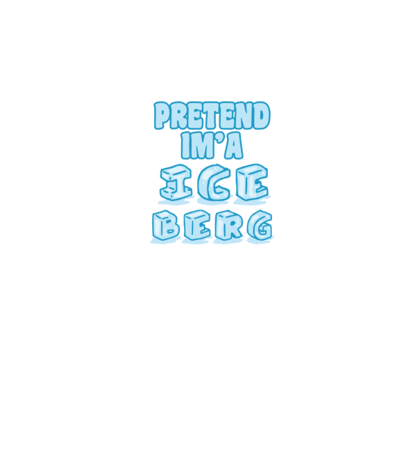 Iceberg carnaval model alb pe tricou
