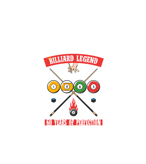 Billiard legend born in 1963 model negru pe tricou