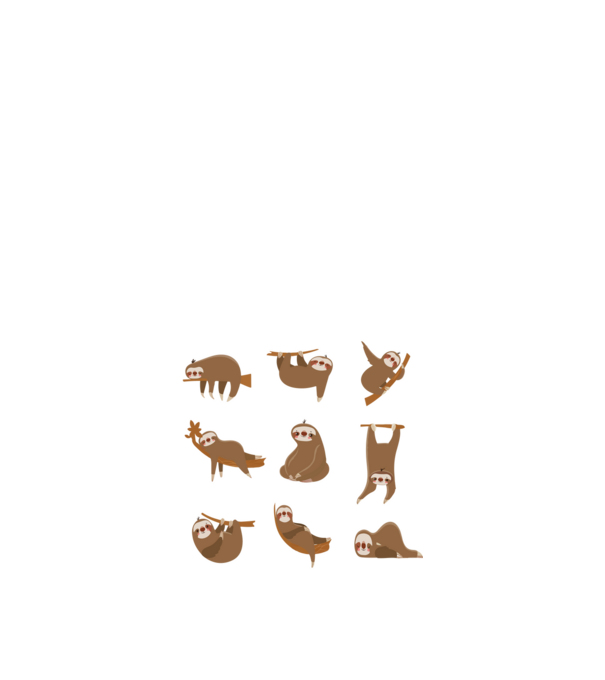 Sloth yoga model negru pe tricou